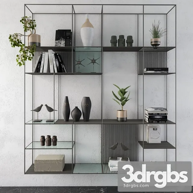 Metal Shelves Decorative 3D Model Free
