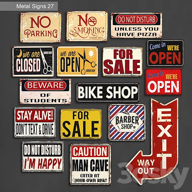 Metal Signs 27 3DModel