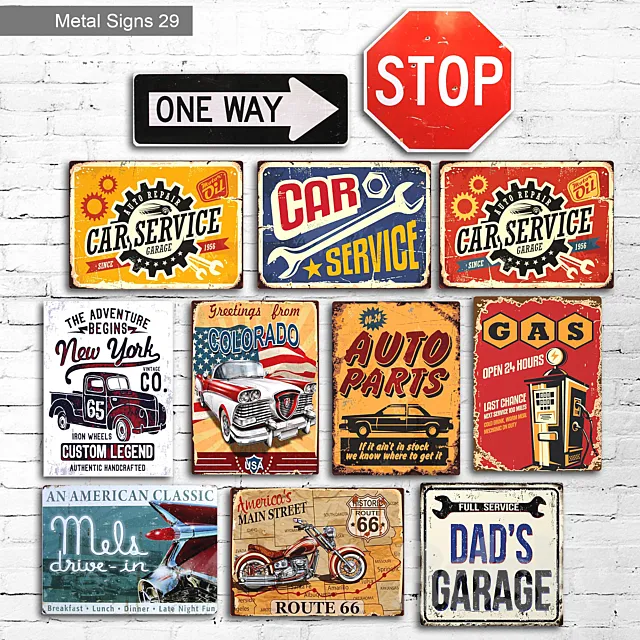 Metal Signs 29 3DModel