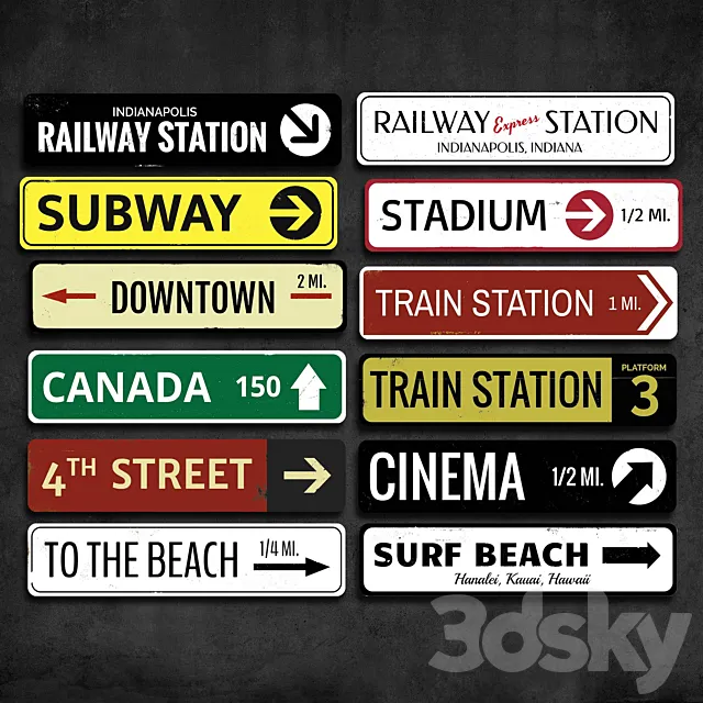 Metal Signs 49 3D Model
