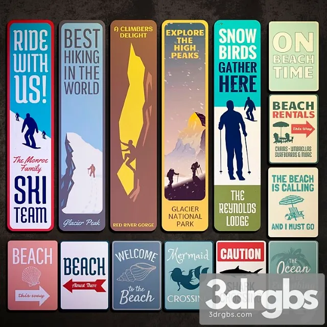 Metal signs №16 3D Model Free