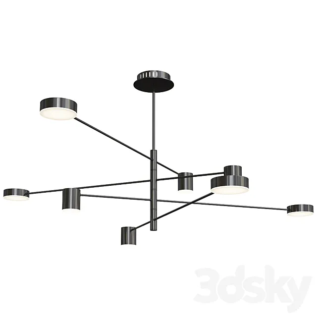 Metal starburst chandelier lighting fixture modern style led chandelier 3D Model