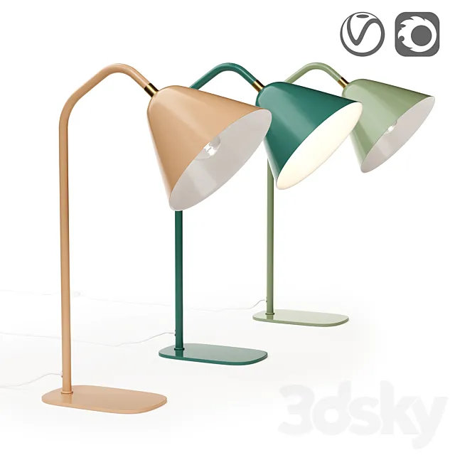 Metal table lamp Copita 3D Model