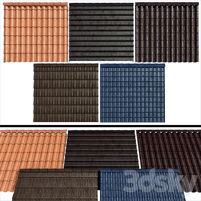 Metal tile and ceramic tile 3DModel