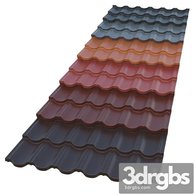 Metal tile finnera ruukki 3D Model Free