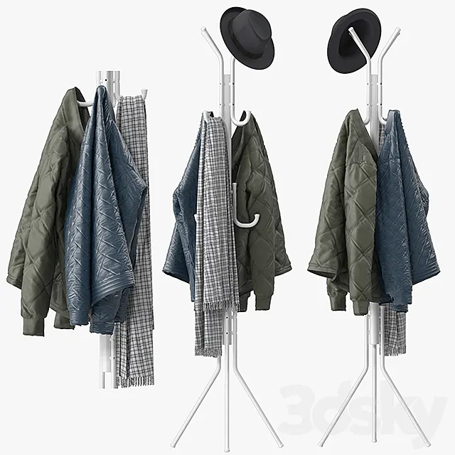 Metal Tripod Stand Coat Rack 3DModel
