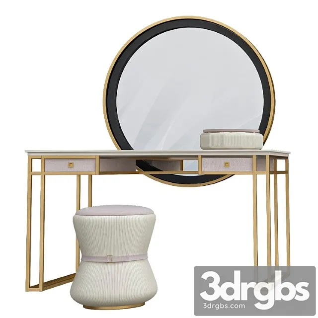 Metal vanity table 2 3D Model Free