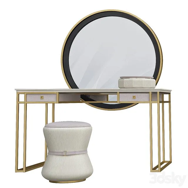 Metal vanity table 3D Model