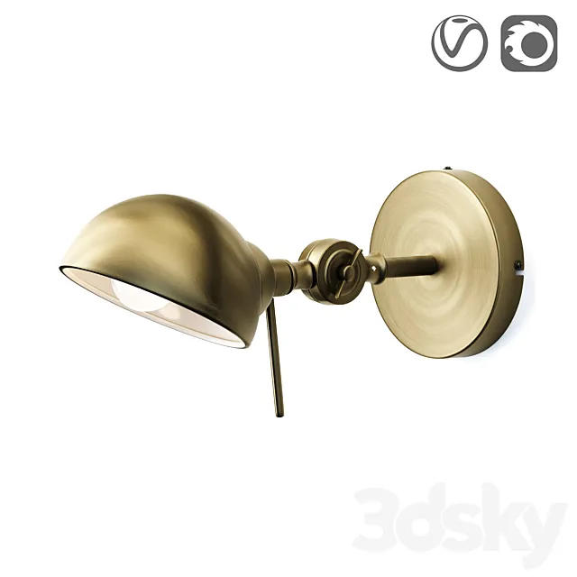 Metal wall lamp Kikan 3DModel