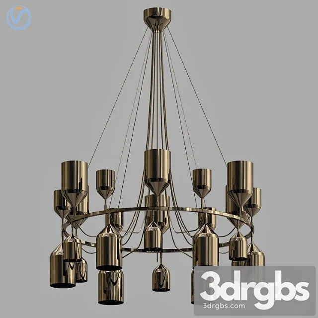 Metalarte copacabana queen 3 pendant lamp 3D Model Free