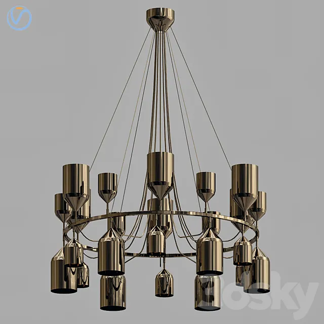 Metalarte Copacabana Queen 3 Pendant Lamp 3DModel