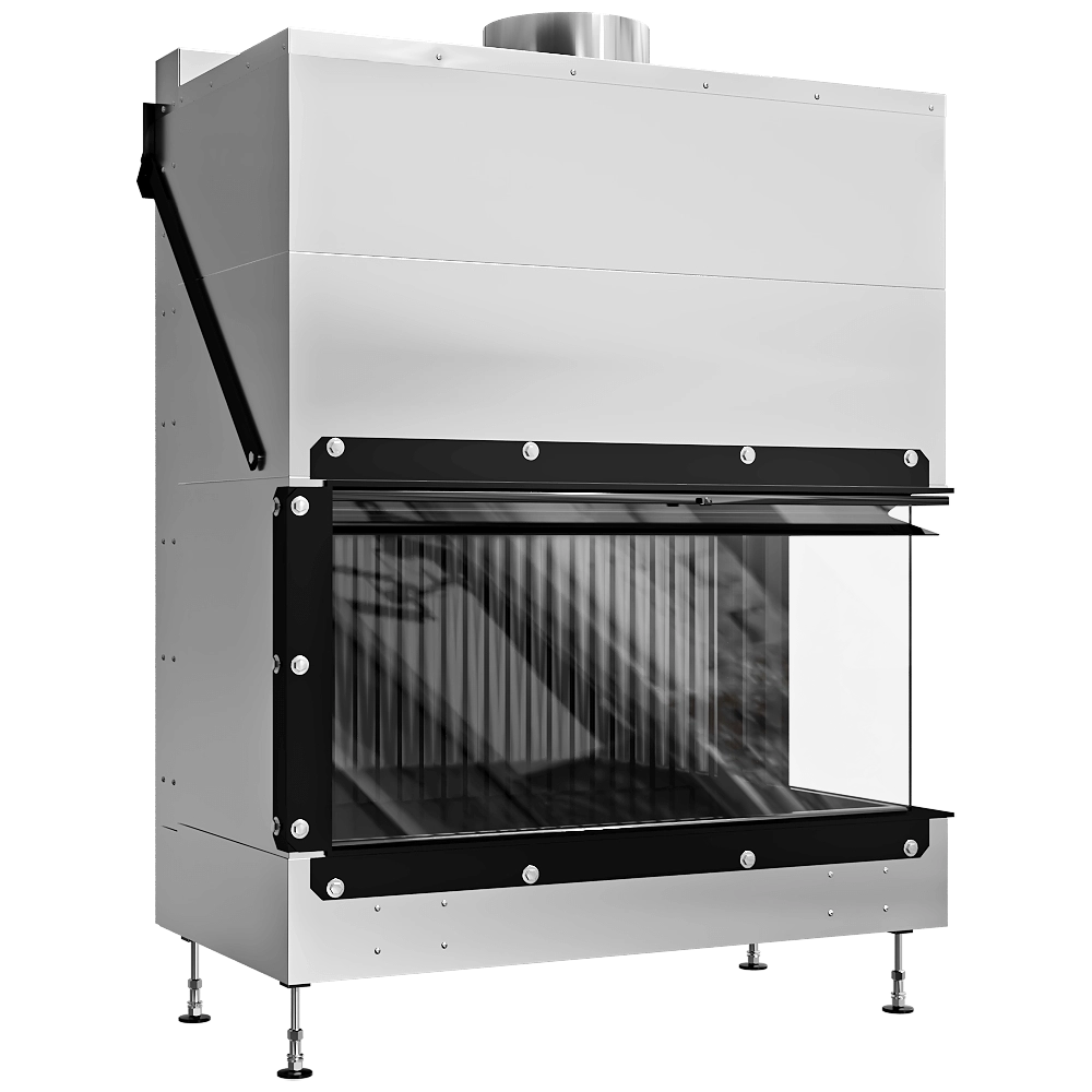 Metalfire - Fireplace Ultimate D MF 1050-50 WHE 2S R V20 3D Model