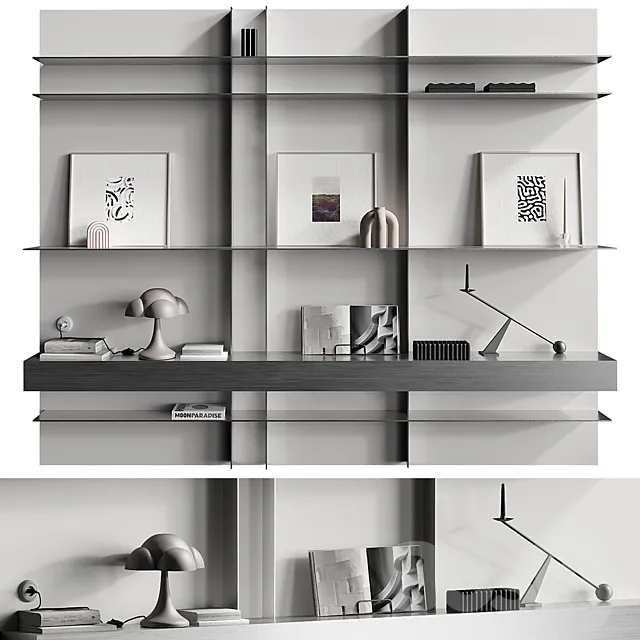 Metallic shelf with 101 cph decor 012 Free Download