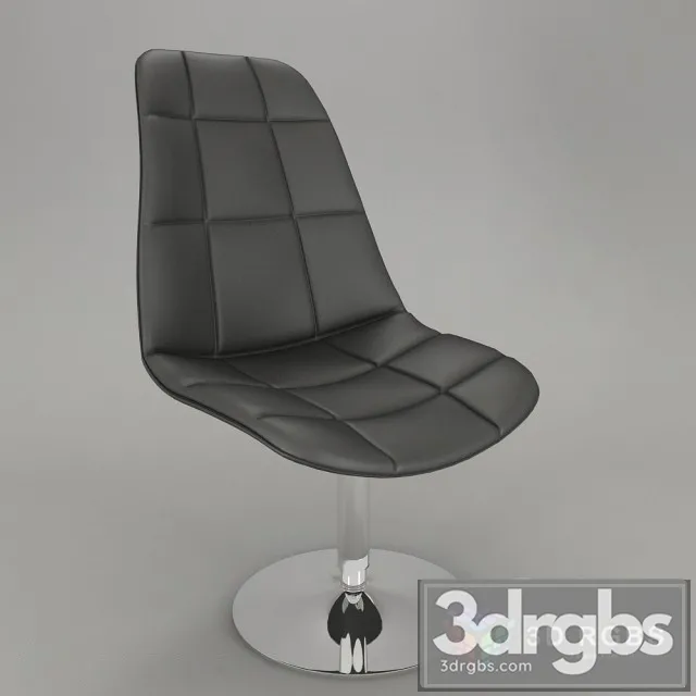 Metro Black Revolving Bar Chair 3D Model Free