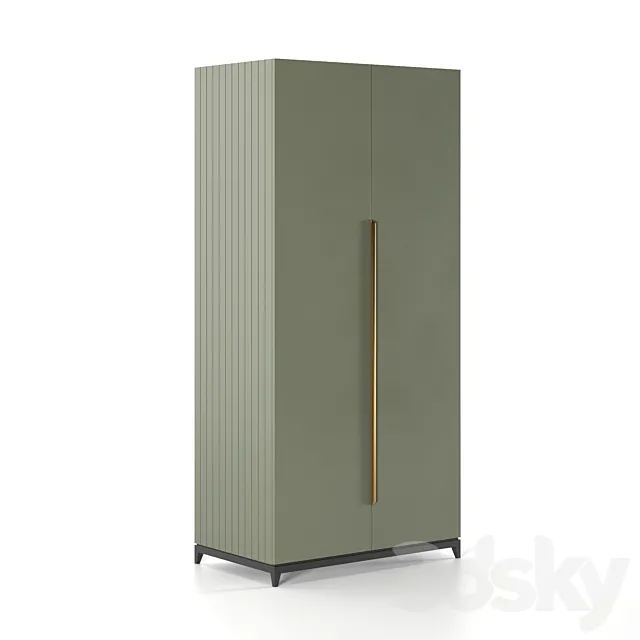 Metropolitan wardrobe 100 cm with bar and shelf Free Download