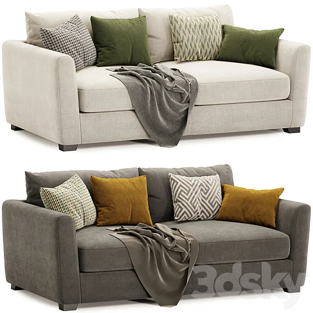 Metz 3 Seater Sofa 3D Model