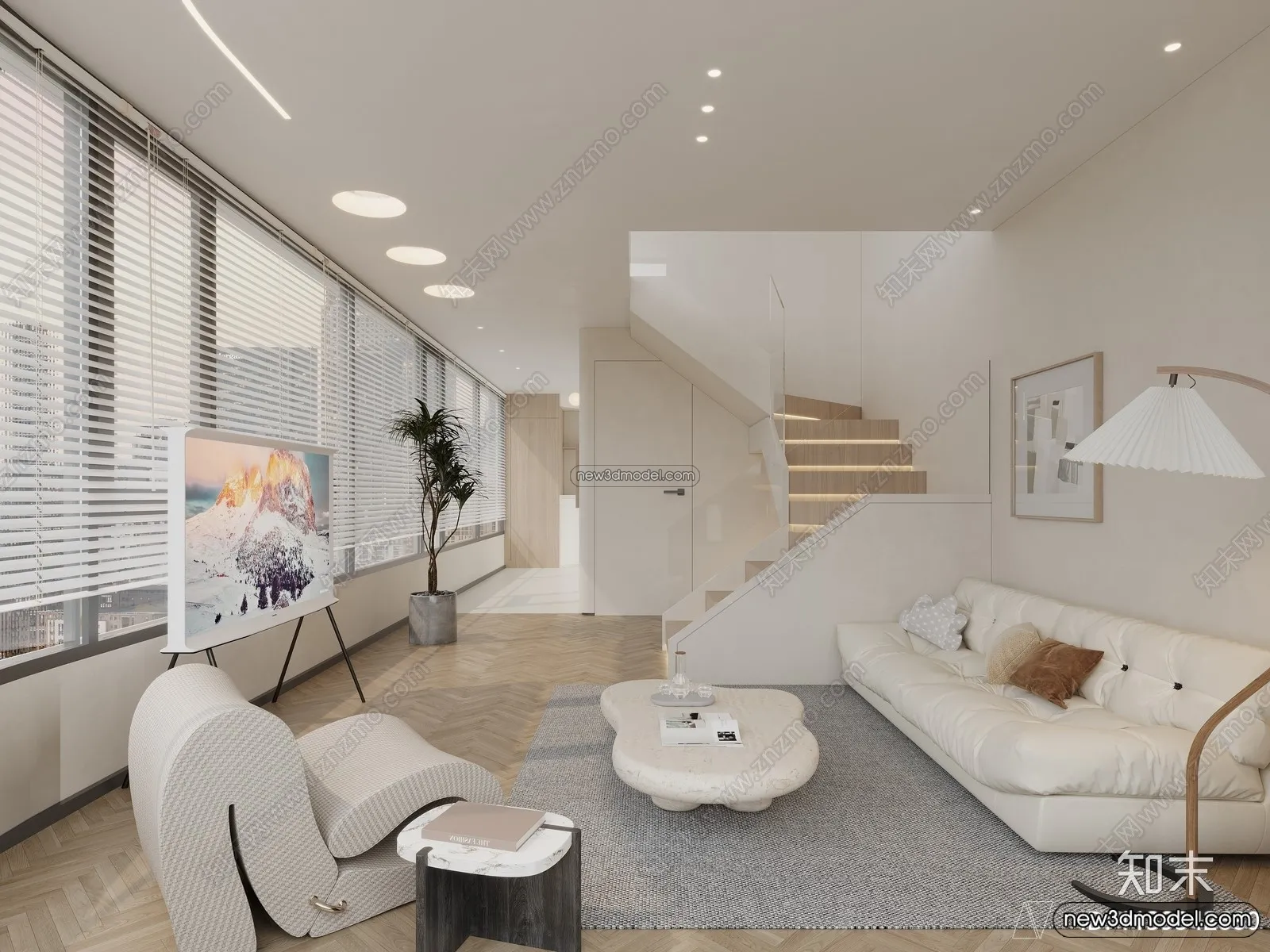 Mezzanine Floor - 3D Interior Scene - 3D Models - Modern Style - 003