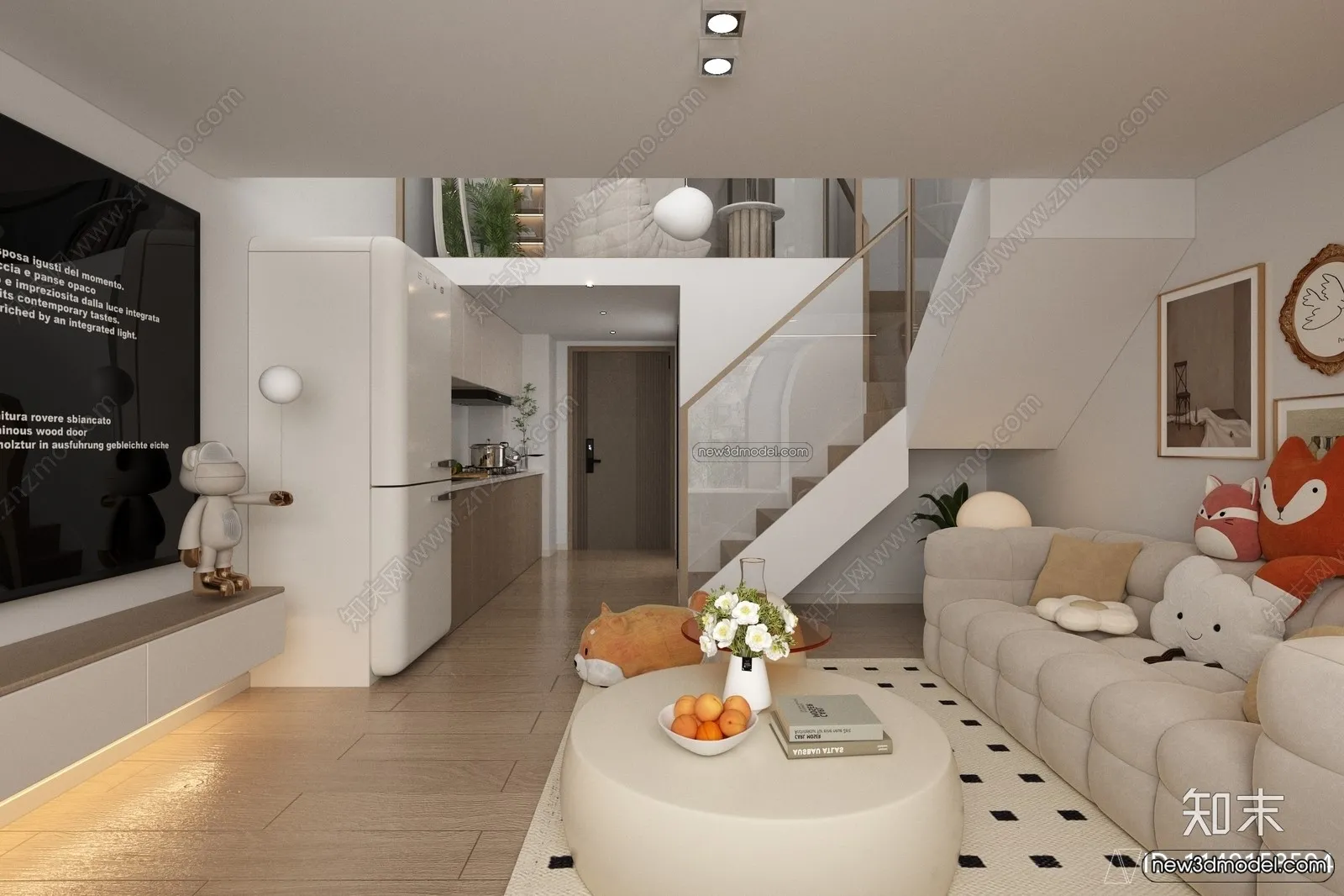 Mezzanine Floor - 3D Interior Scene - 3D Models - Modern Style - 004