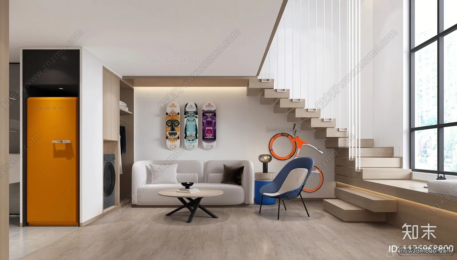 Mezzanine Floor - 3D Interior Scene - 3D Models - Modern Style - 021