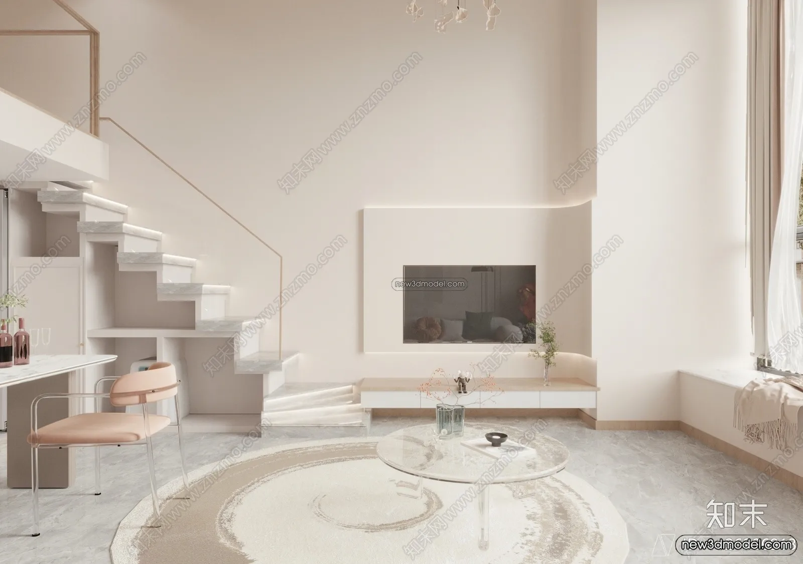 Mezzanine Floor - 3D Interior Scene - 3D Models - Modern Style - 025