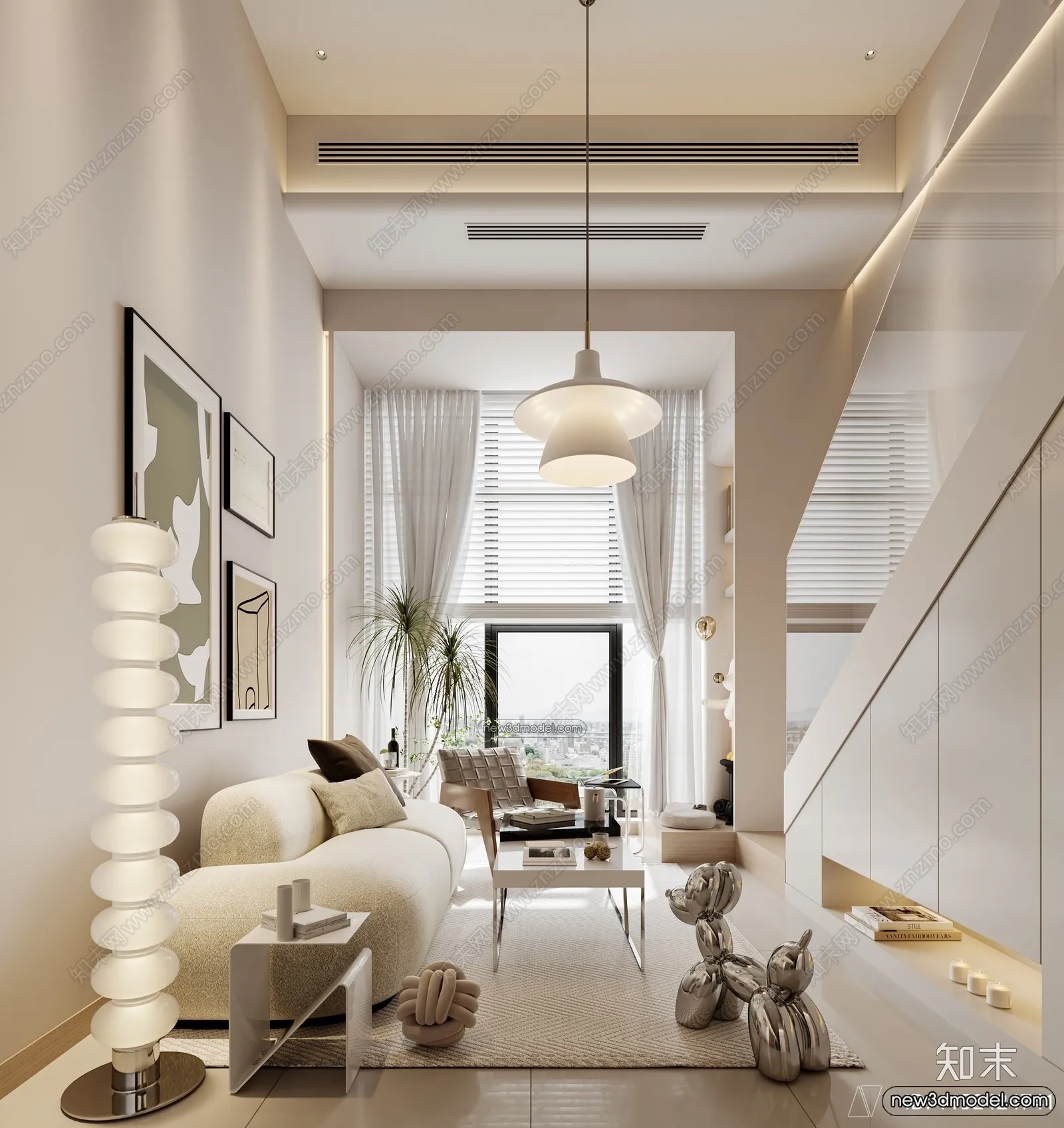 Mezzanine Floor - 3D Interior Scene - 3D Models - Modern Style - 032