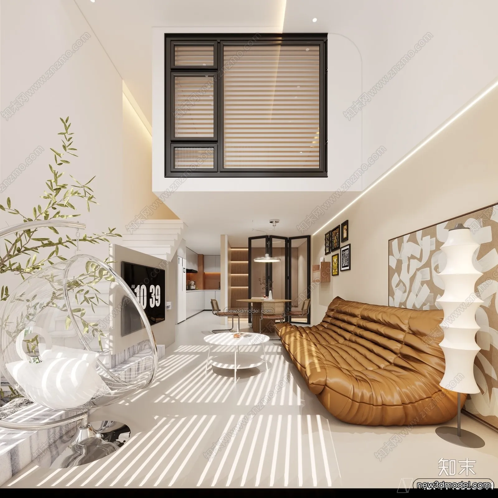 Mezzanine Floor - 3D Interior Scene - 3D Models - Modern Style - 033