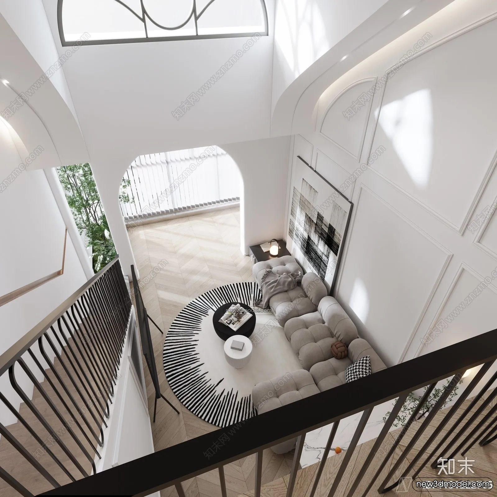 Mezzanine Floor - 3D Interior Scene - 3D Models - Modern Style - 040