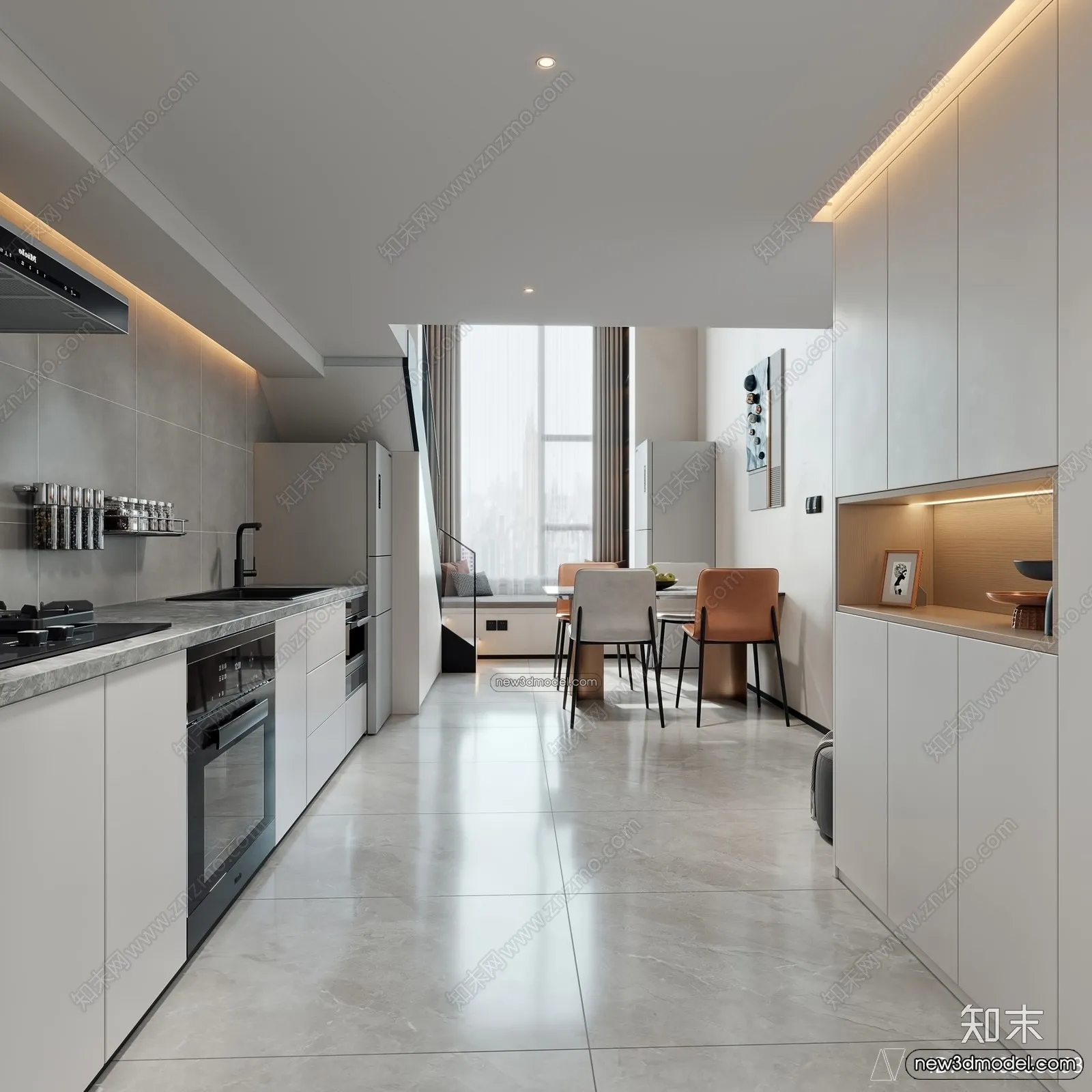 Mezzanine Floor - 3D Interior Scene - 3D Models - Modern Style - 044