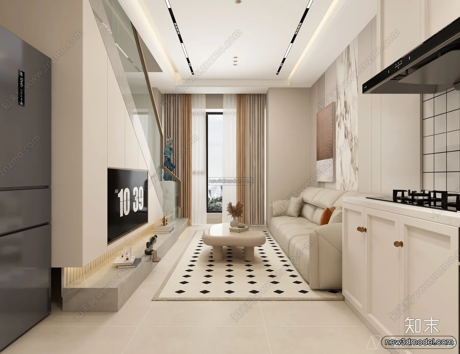 Mezzanine Floor - 3D Interior Scene - 3D Models - Modern Style - 045