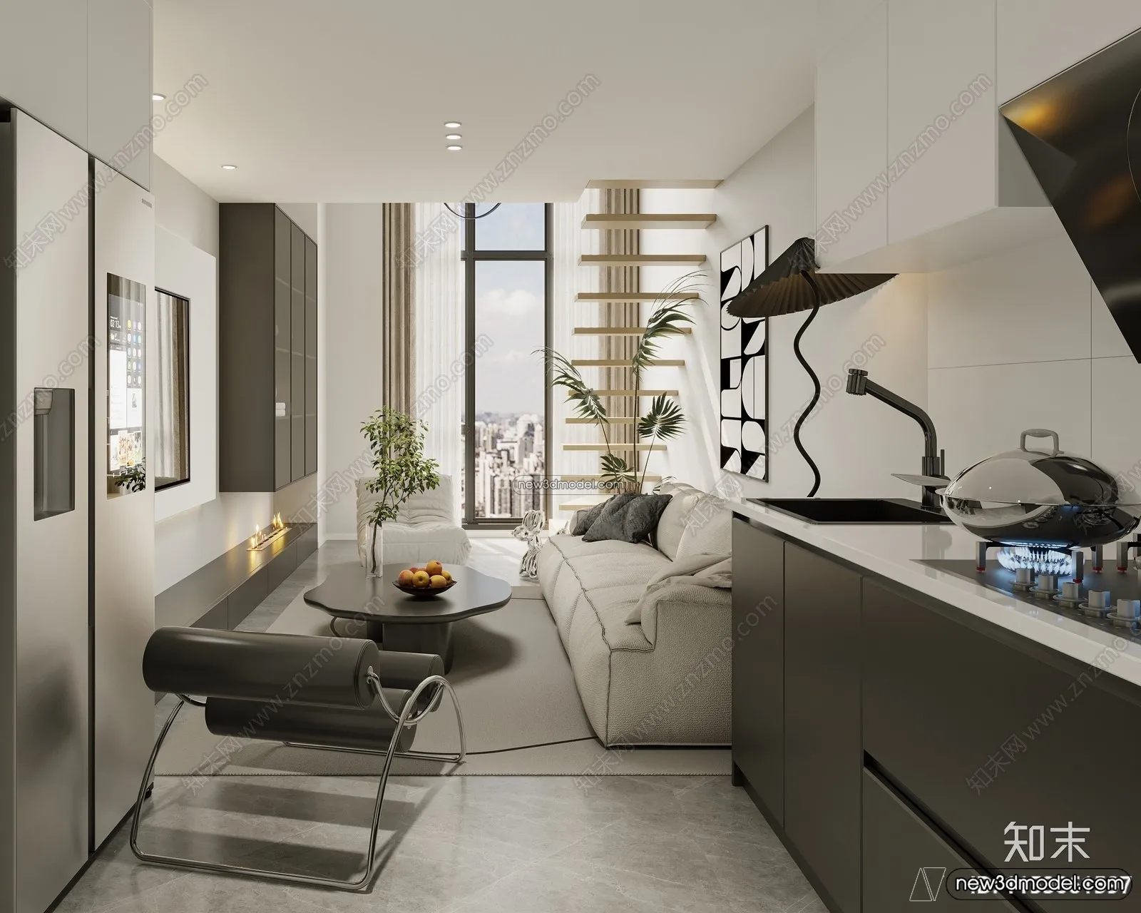 Mezzanine Floor - 3D Interior Scene - 3D Models - Modern Style - 055