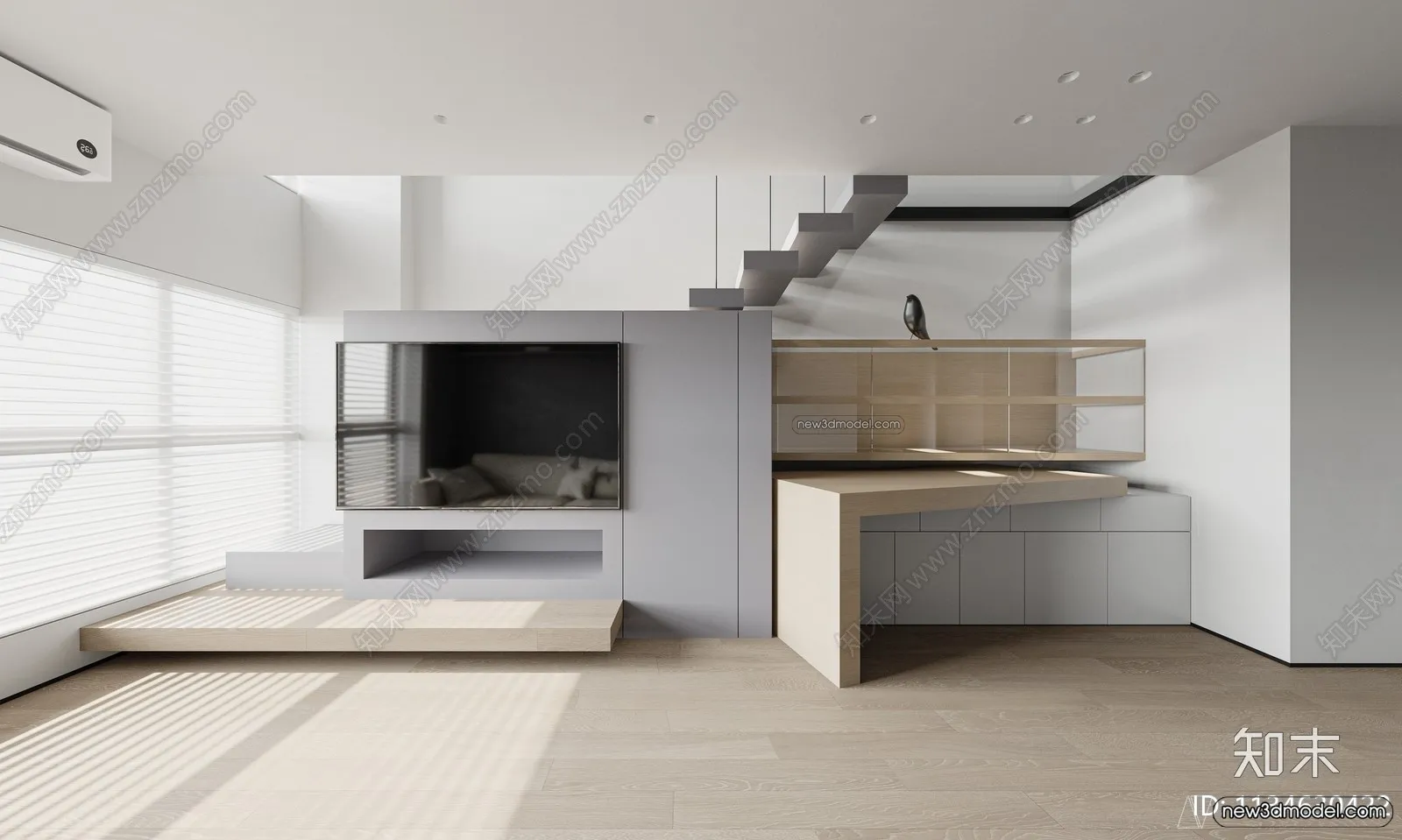 Mezzanine Floor - 3D Interior Scene - 3D Models - Modern Style - 059