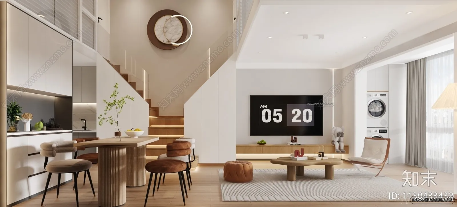 Mezzanine Floor - 3D Interior Scene - 3D Models - Modern Style - 060