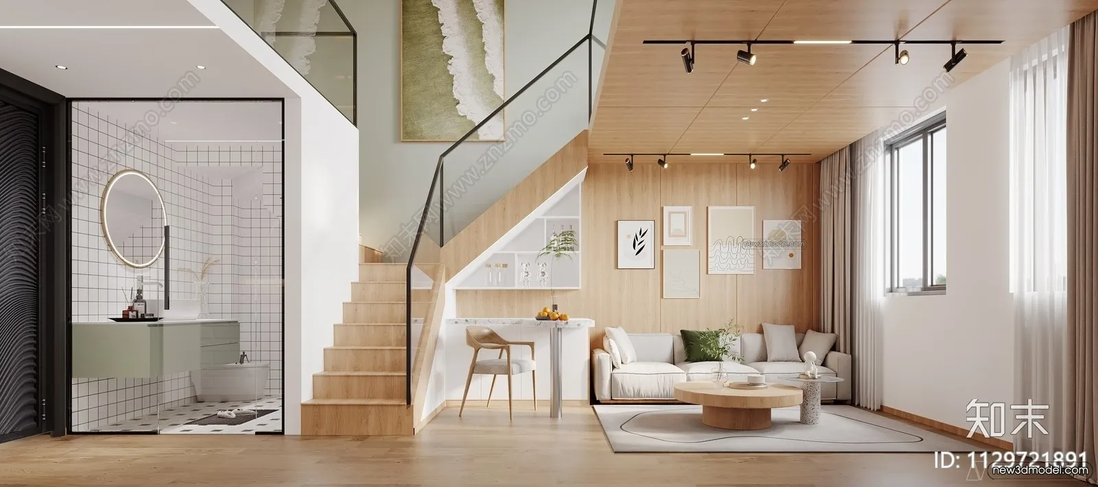 Mezzanine Floor - 3D Interior Scene - 3D Models - Modern Style - 067