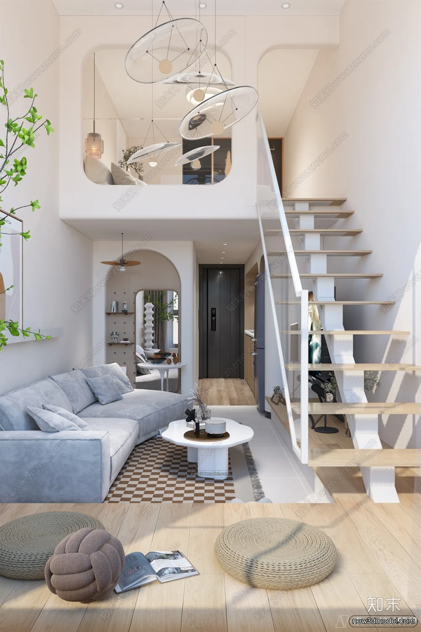 Mezzanine Floor - 3D Interior Scene - 3D Models - Modern Style - 069