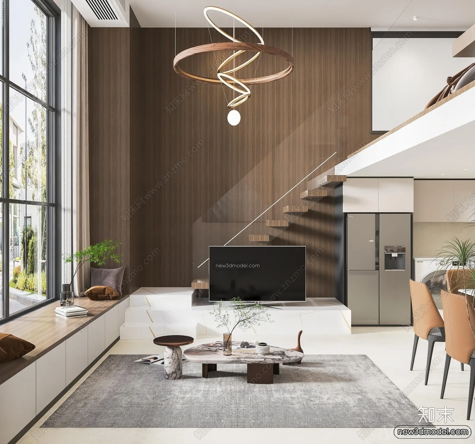 Mezzanine Floor - 3D Interior Scene - 3D Models - Modern Style - 079