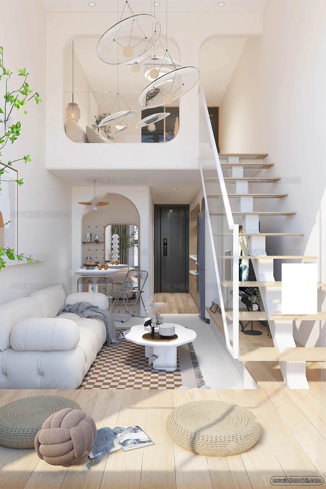 Mezzanine Floor - 3D Interior Scene - 3D Models - Modern Style - 089