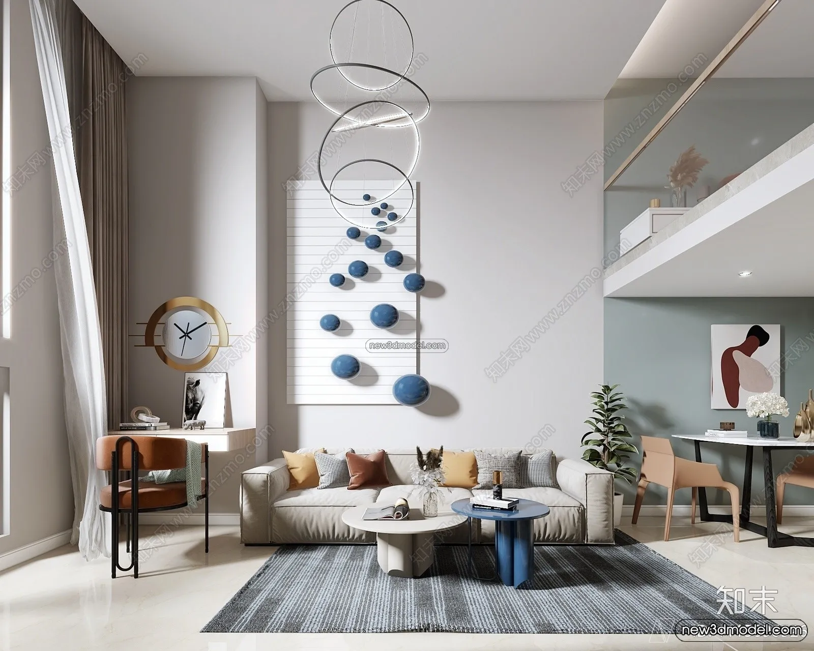 Mezzanine Floor - 3D Interior Scene - 3D Models - Modern Style - 101