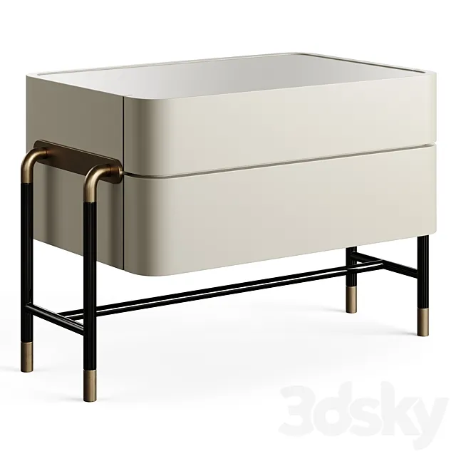 Mezzo Collection BENNETT Nightstand Table 3D Model