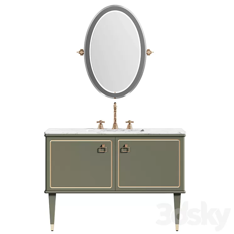 MIA ITALIA collection TORINO washbasin set.4 3D Model