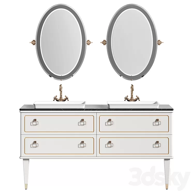 MIA ITALIA collection TORINO washbasin set 7 3D Model