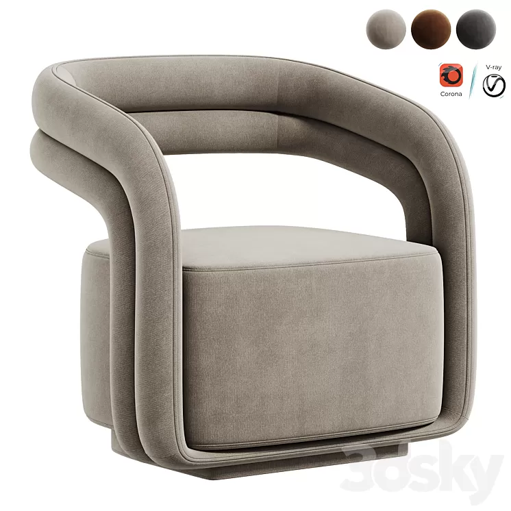 Mia Lounge Chair 3D Model Free