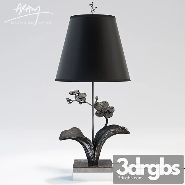 Michael Aram Orchid Lamp 1 3D Model Free