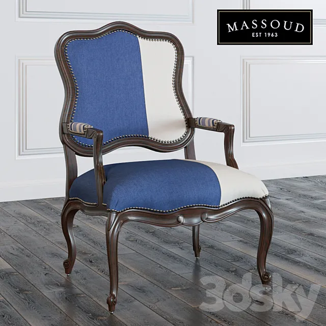 Michael Colorblock Bergere Chair 3DModel