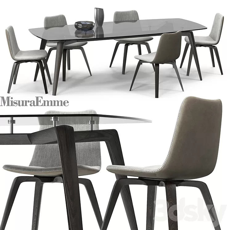 Michelle chairs set 3D Model