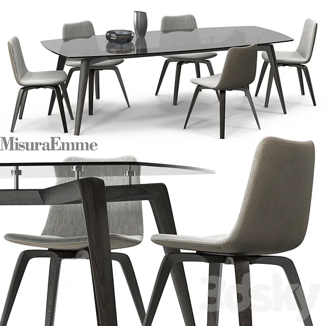 Michelle chairs set 3DModel