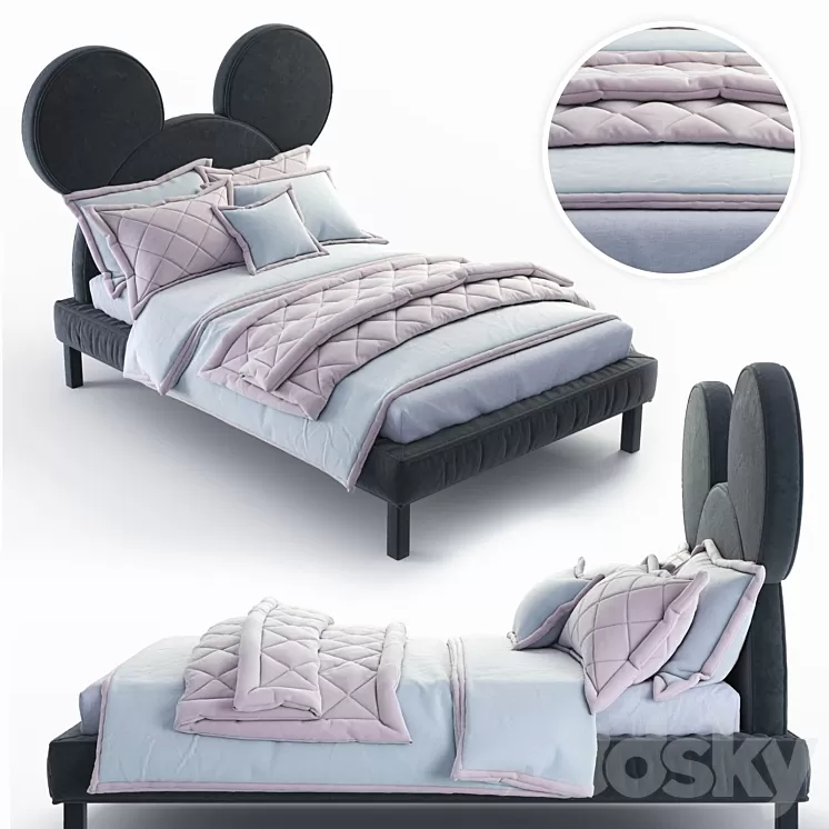 Mickey Mouse - Mickey Mouse bed by DG HOME 3D Model