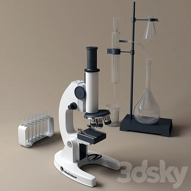 Microscope 3D Model