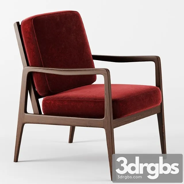 Mid Century Modern Armchair 3D Model Free