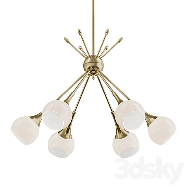 Mid-Century Modern Chandelier 3D Model