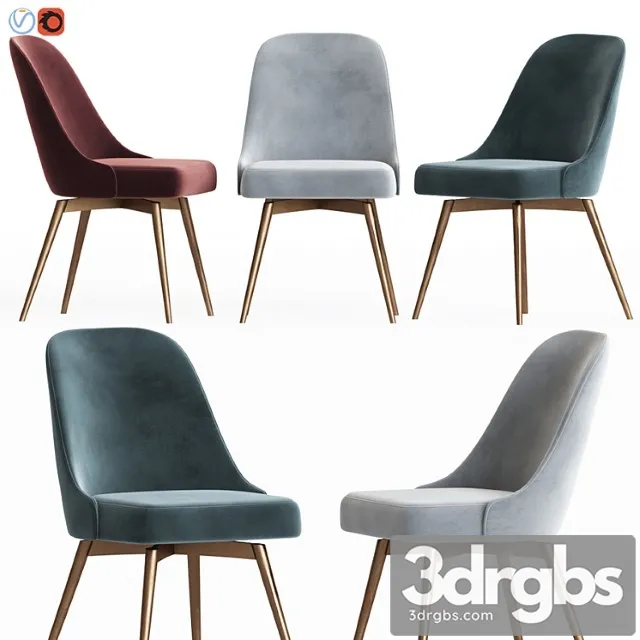 Mid-century office chair westelm 2 3D Model Free